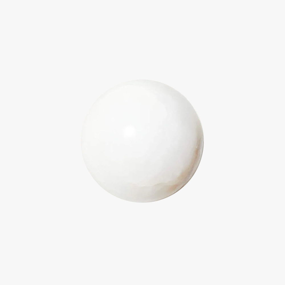 Grex Minimalist Round Alabaster Wall Lamp