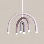 Pendant Lamp Rainbow Modern Metal Arc for Living and Dining Room