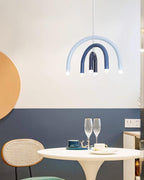 Pendant Lamp Rainbow Modern Metal Arc for Living and Dining Room