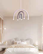 Pendant Lamp Rainbow Modern Metal Arc for Living and Dining Room
