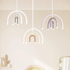 Pendant Lamp Rainbow Modern Metal Arc for Living and Dining Room