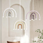 Pendant Lamp Rainbow Modern Metal Arc for Living and Dining Room