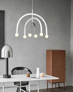 Pendant Lamp Rainbow Modern Metal Arc for Living and Dining Room