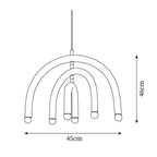 Pendant Lamp Rainbow Modern Metal Arc for Living and Dining Room