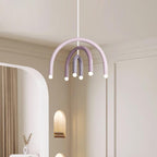 Pendant Lamp Rainbow Modern Metal Arc for Living and Dining Room
