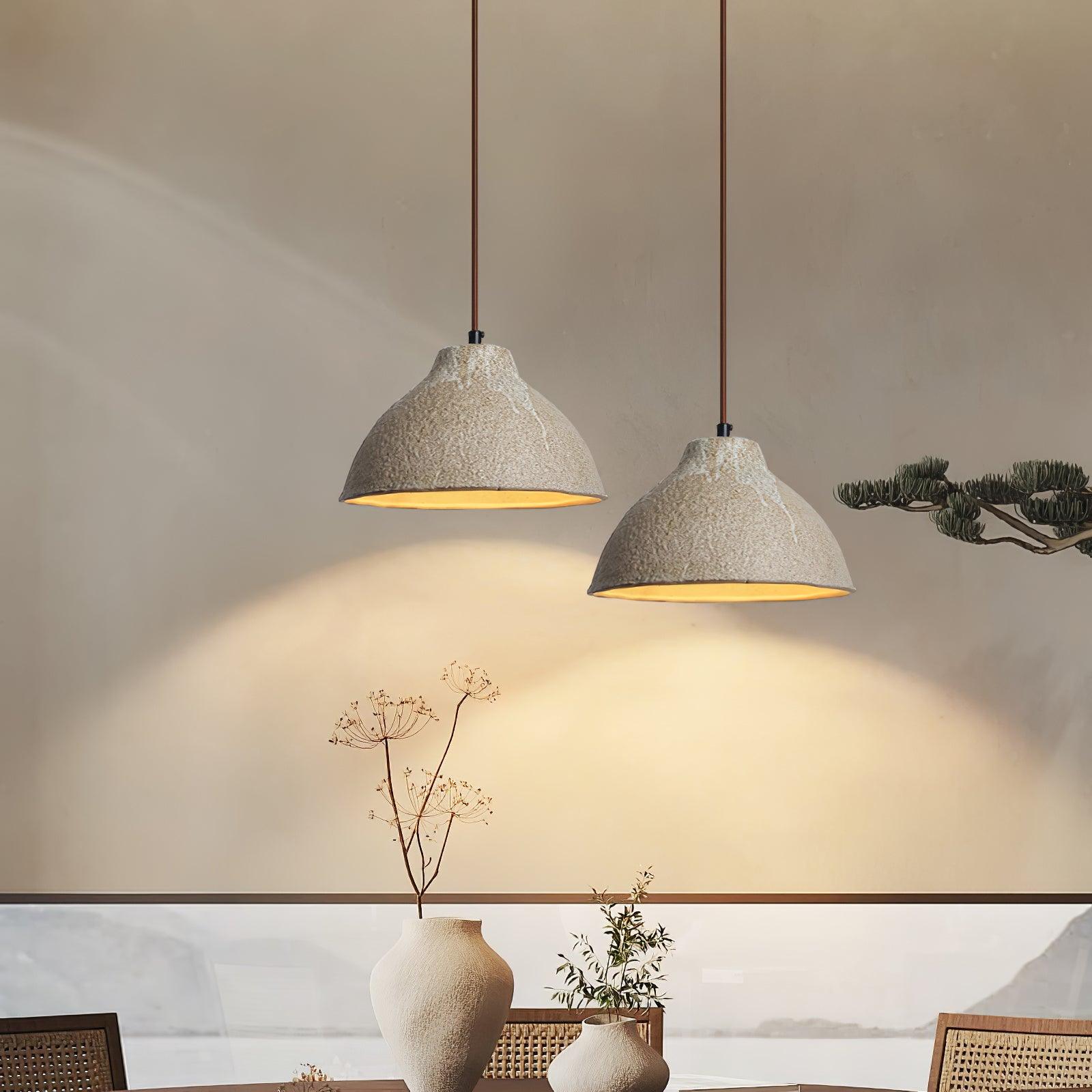 Maple Textured Ceramic Pendant Light