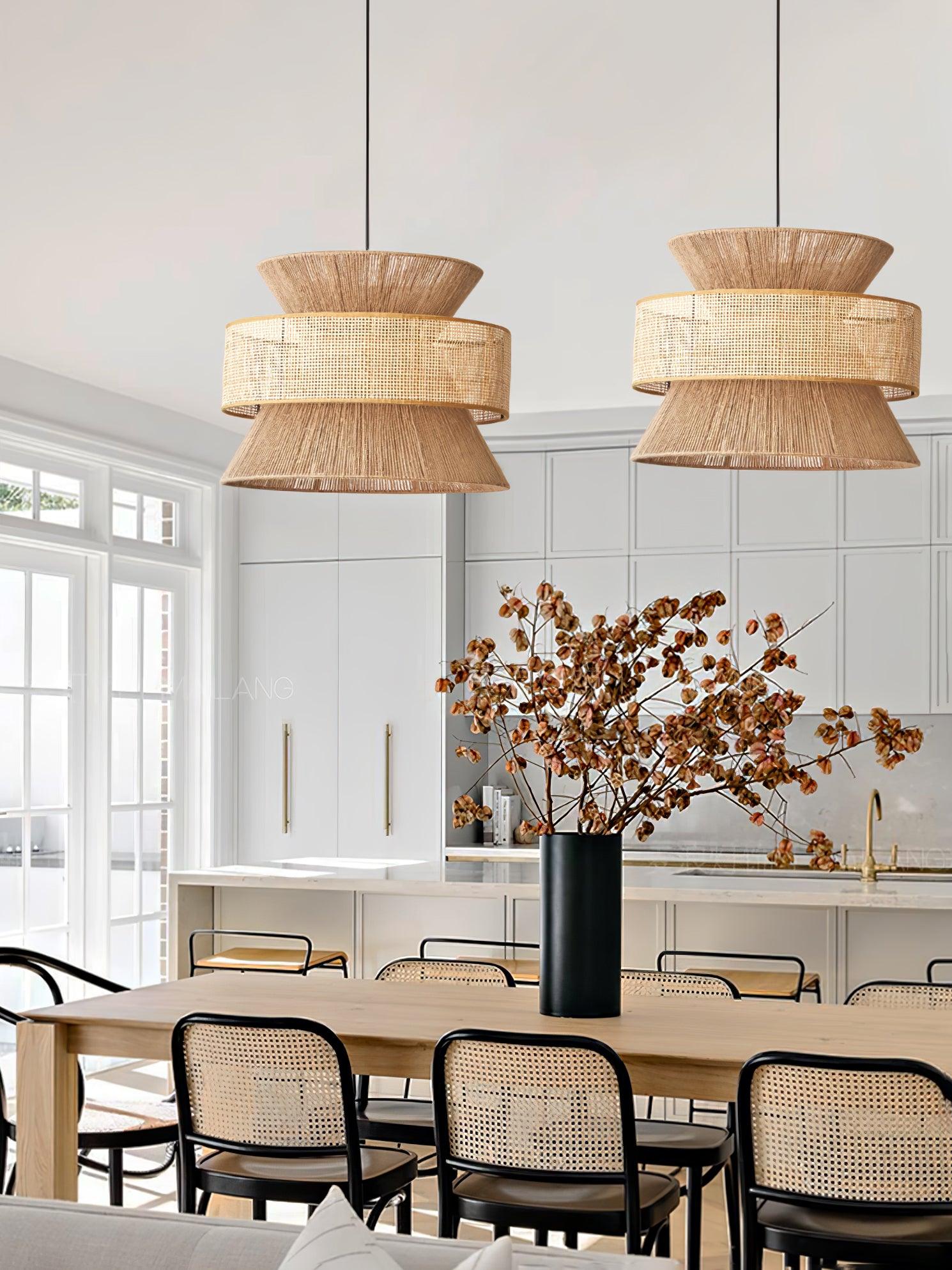 Ophelia Woven Rattan Pendant Light
