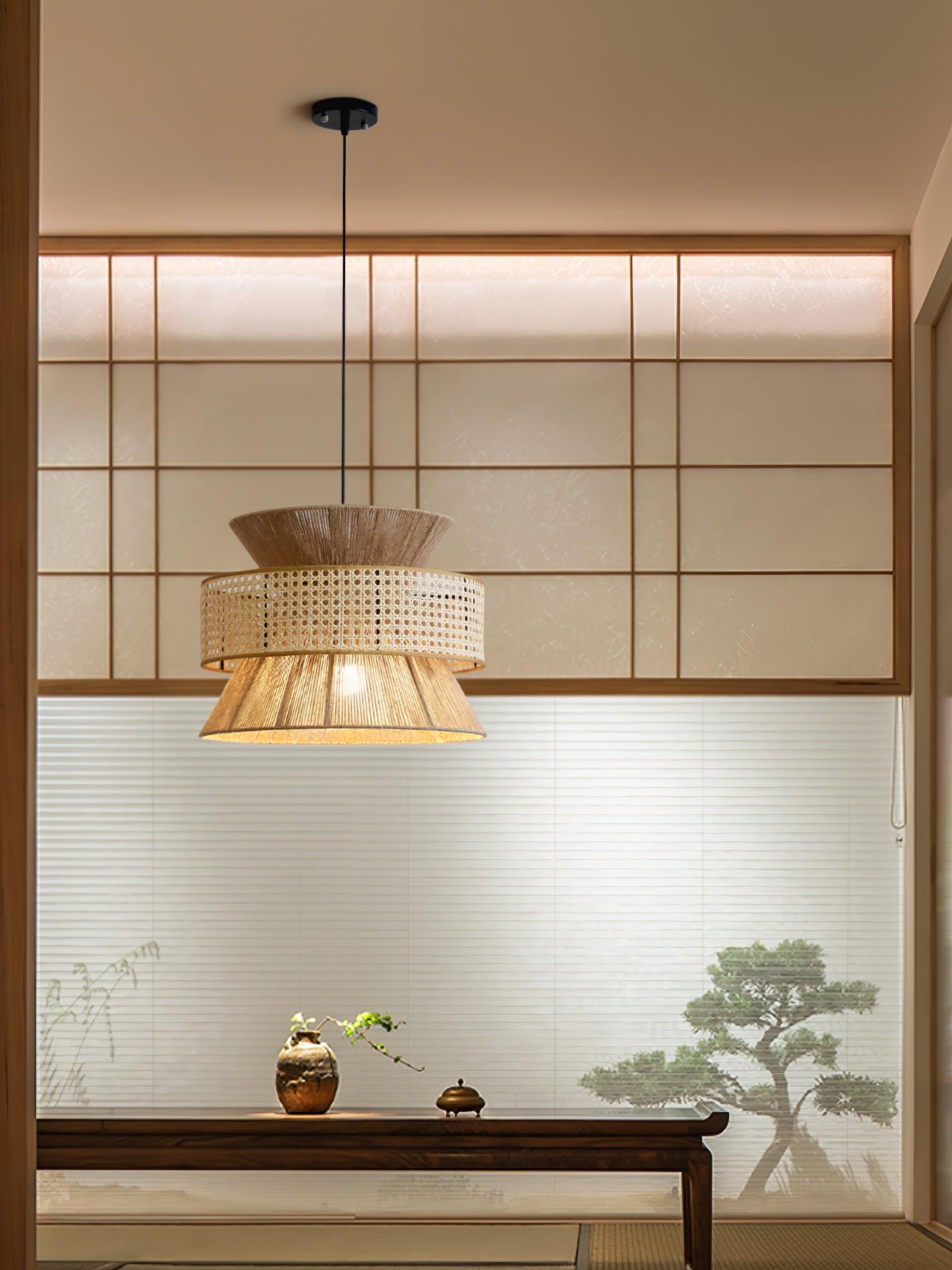 Ophelia Woven Rattan Pendant Light