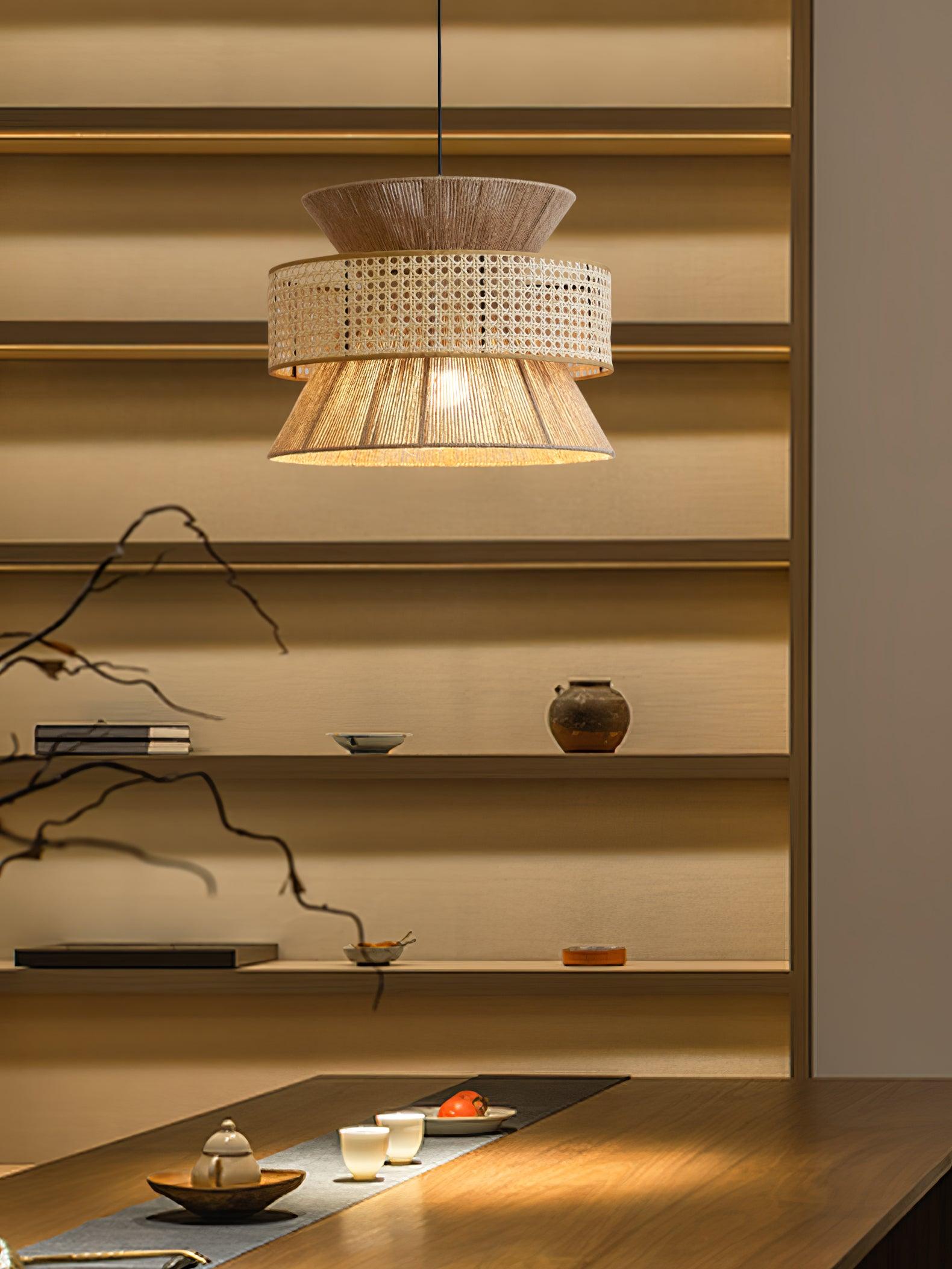 Ophelia Woven Rattan Pendant Light