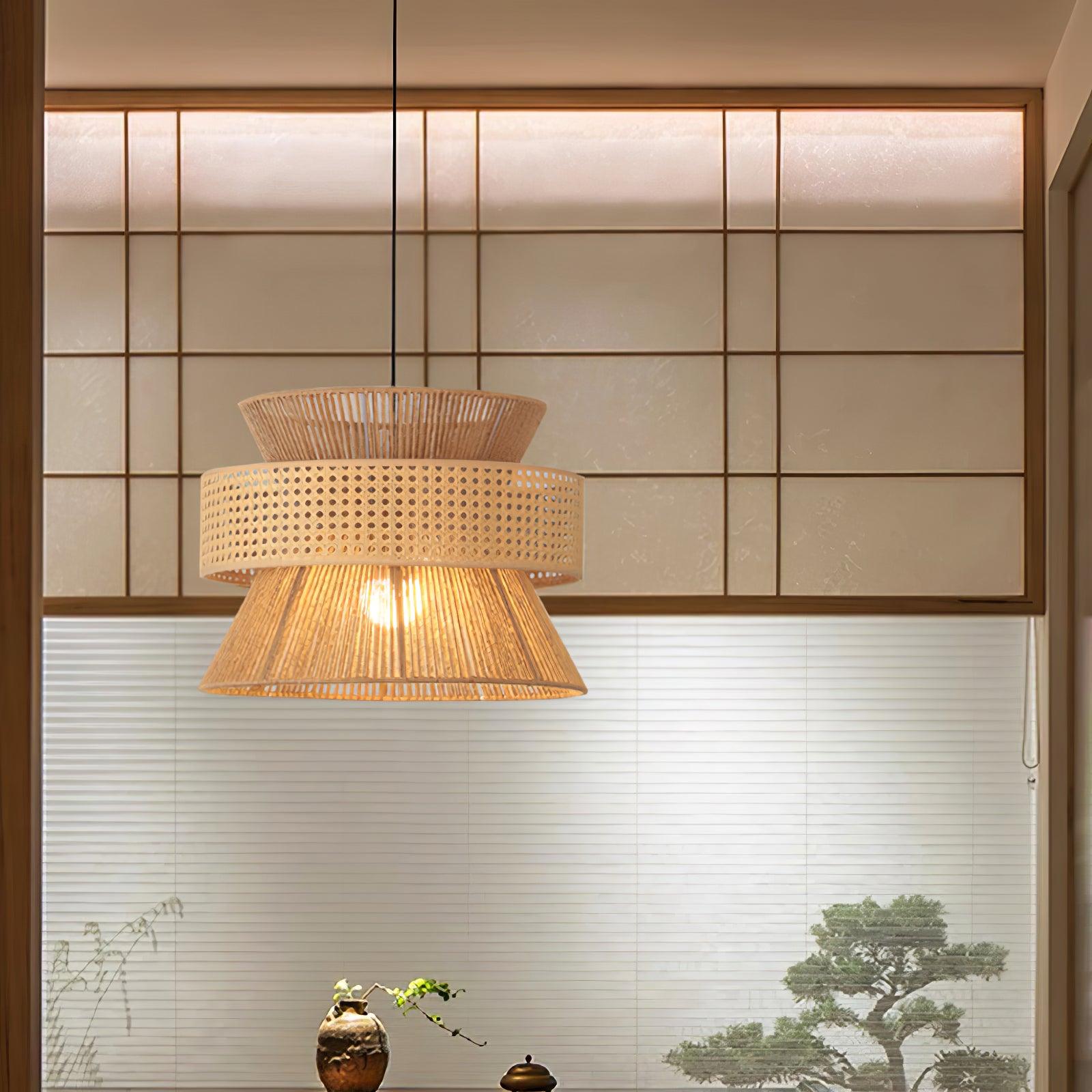 Ophelia Woven Rattan Pendant Light