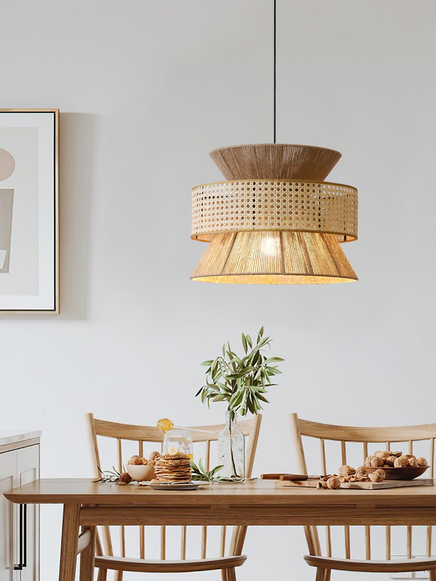 Ophelia Woven Rattan Pendant Light
