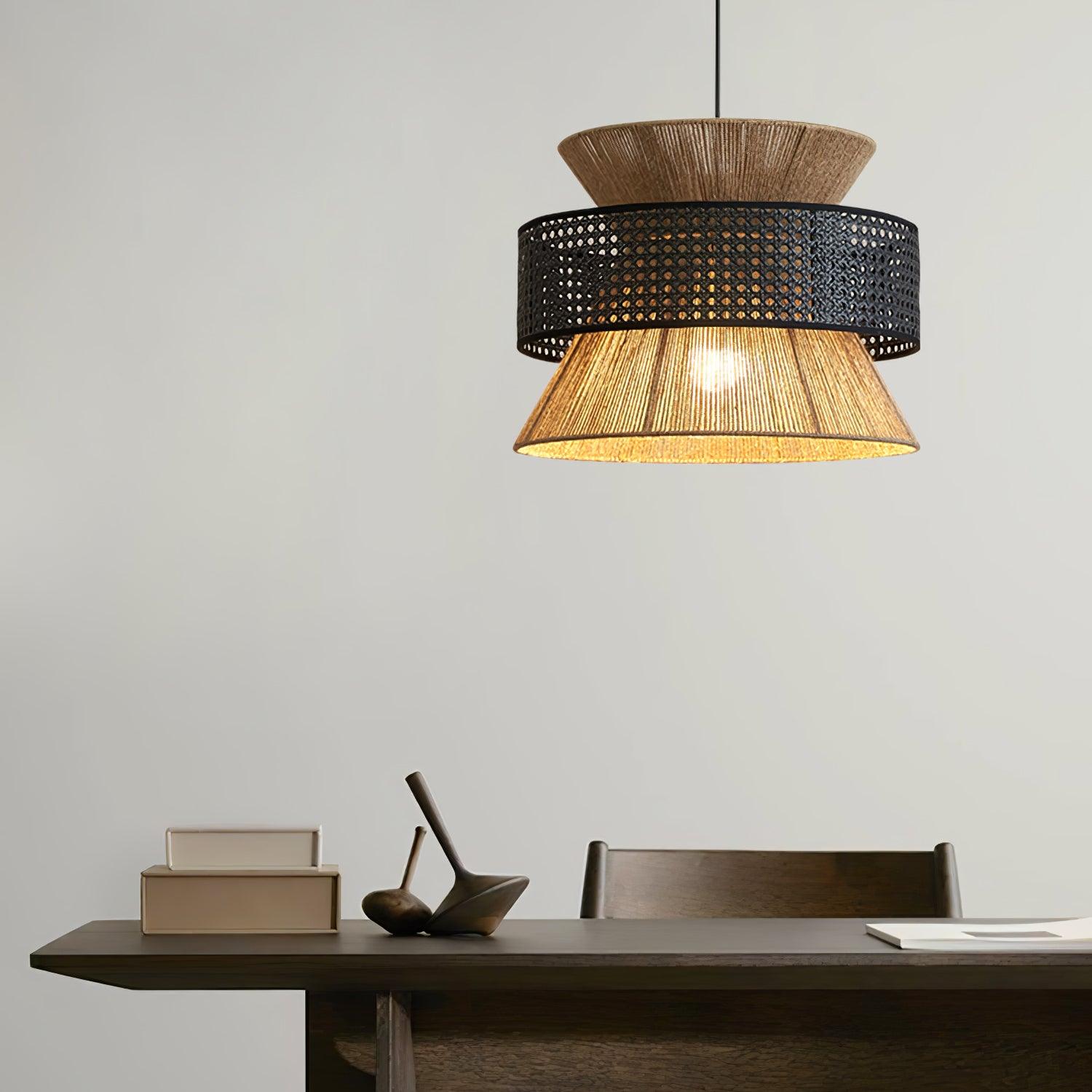 Ophelia Woven Rattan Pendant Light