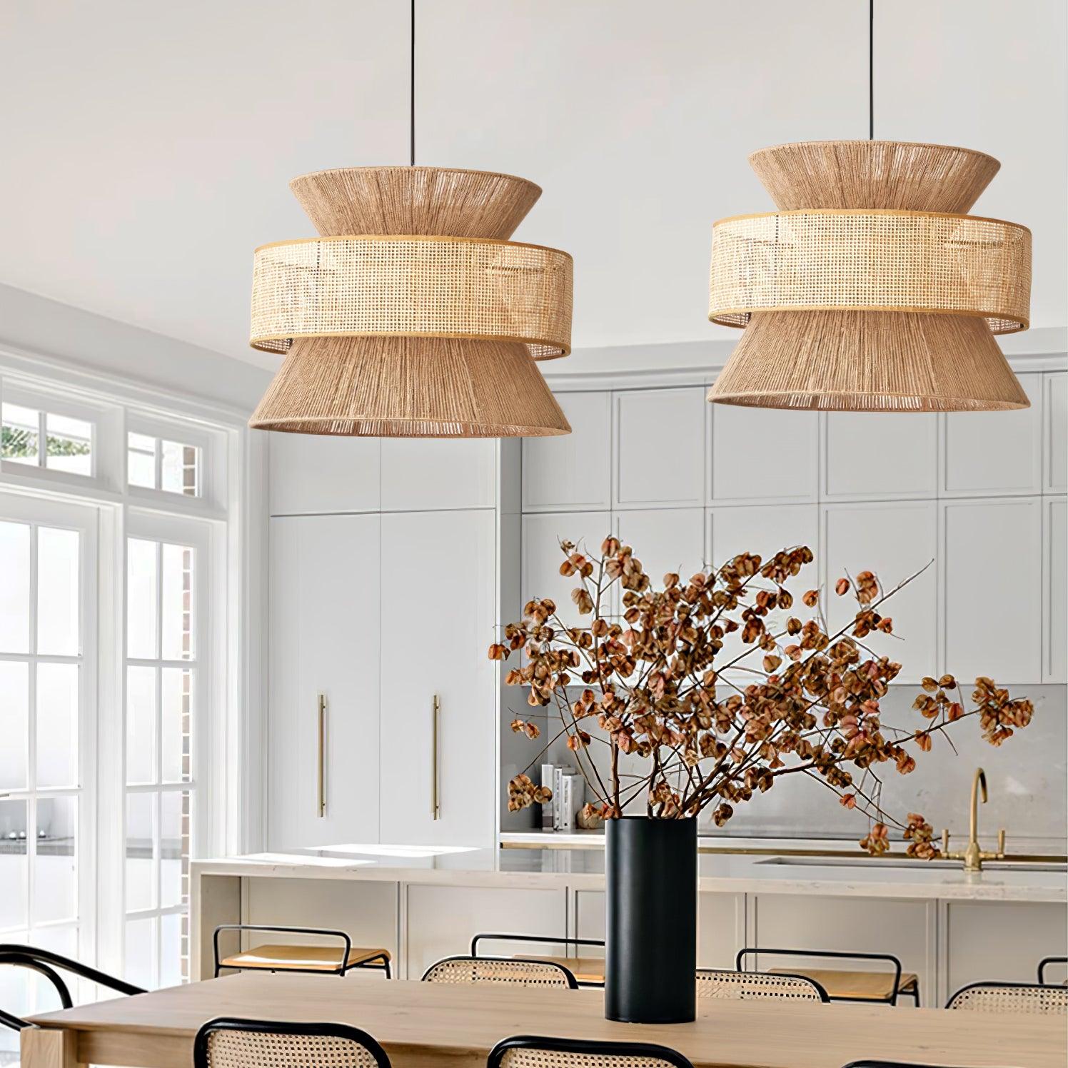 Ophelia Woven Rattan Pendant Light