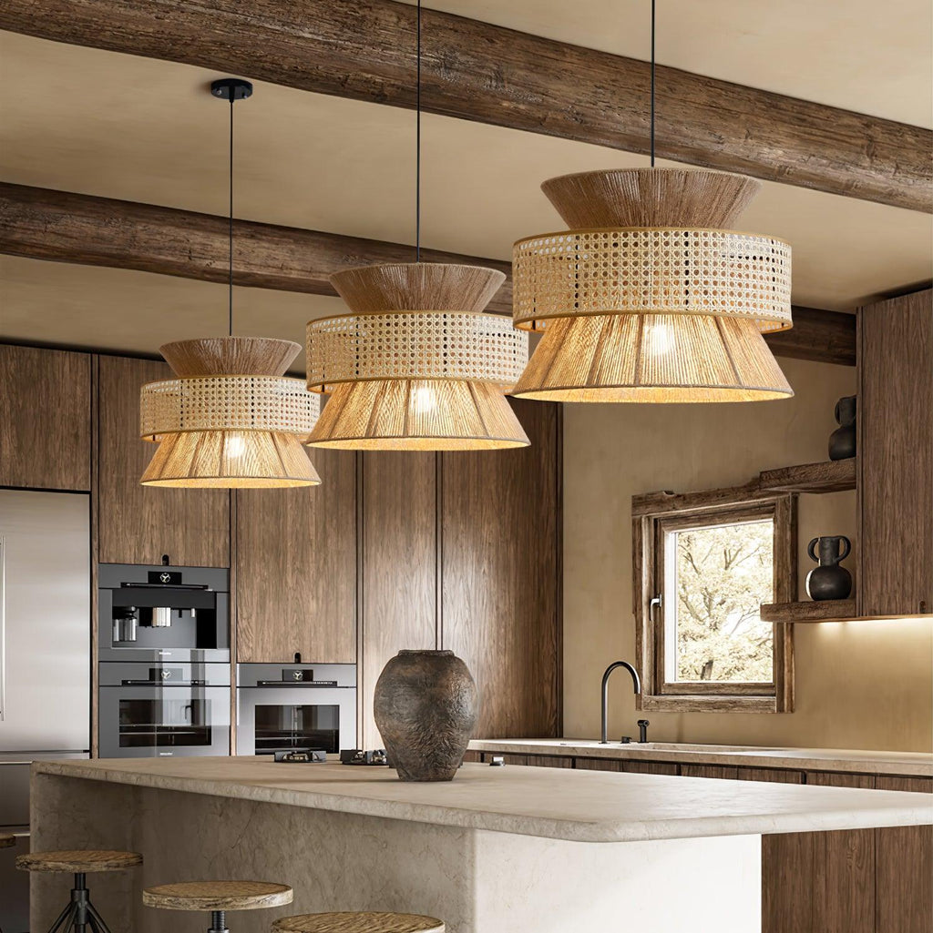 Ophelia Woven Rattan Pendant Light