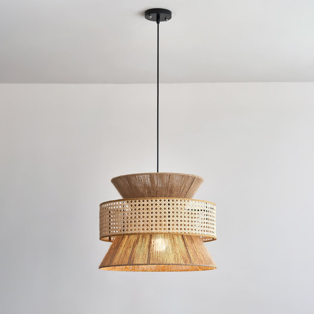Ophelia Woven Rattan Pendant Light