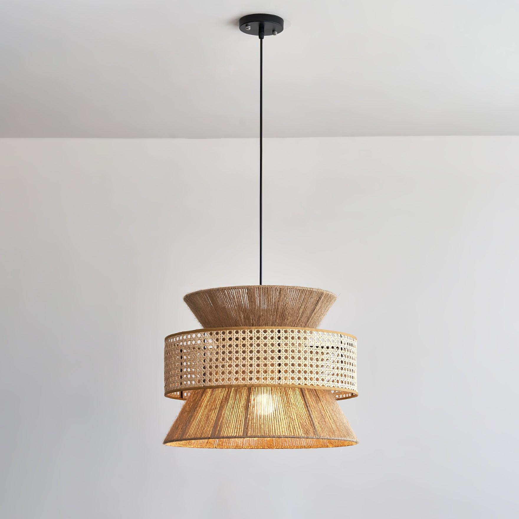 Ophelia Woven Rattan Pendant Light
