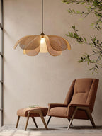 Eloria Petal-Shaped Rattan Pendant Light