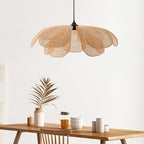 Eloria Petal-Shaped Rattan Pendant Light