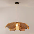 Eloria Petal-Shaped Rattan Pendant Light