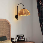 Edria Petal-Shaped Rattan Wall Lamp