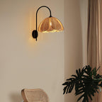 Edria Petal-Shaped Rattan Wall Lamp