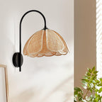 Edria Petal-Shaped Rattan Wall Lamp