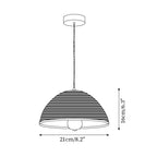 Pendant Lamp Rattan Shade and Metal Body Cone Shape Natural Minimalist
