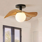 Fynora Woven Semi Flush Ceiling Light