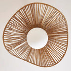 Fynora Woven Semi Flush Ceiling Light