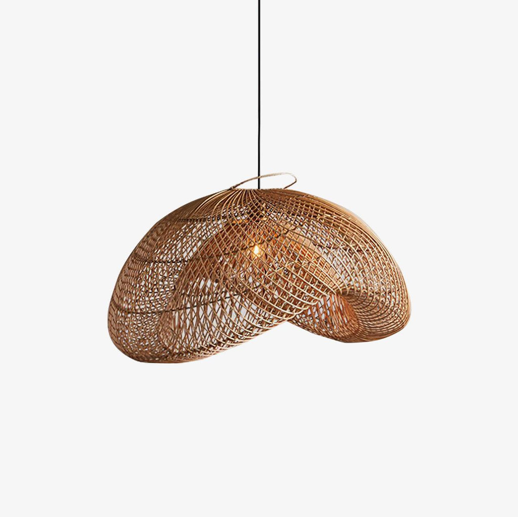 Juno Rustic Rattan Pendant Light Living Room