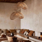 Juno Rustic Rattan Pendant Light Living Room