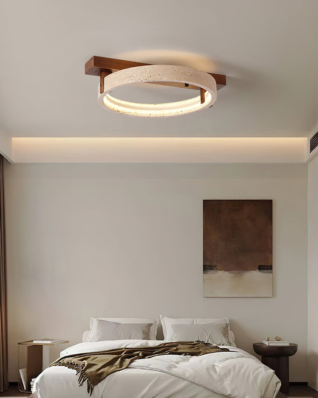 Ritta Natural Travertine Ceiling Lamp