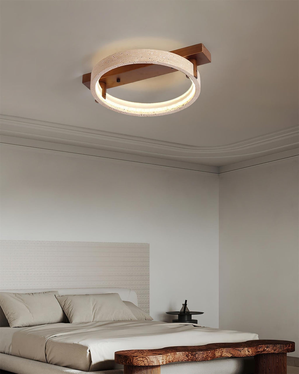 Ritta Natural Travertine Ceiling Lamp
