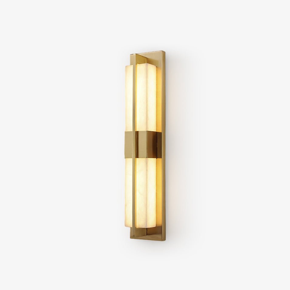 Caspian Alabaster Brass Wall Light