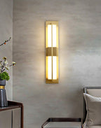 Caspian Alabaster Brass Wall Light