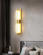 Caspian Alabaster Brass Wall Light
