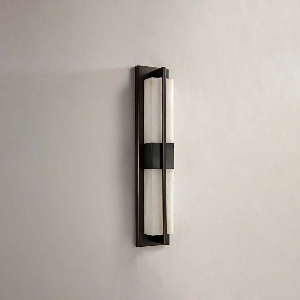 Caspian Alabaster Brass Wall Light