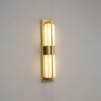 Caspian Alabaster Brass Wall Light