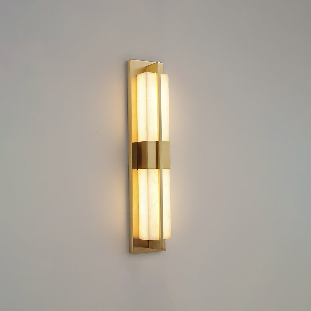 Caspian Alabaster Brass Wall Light