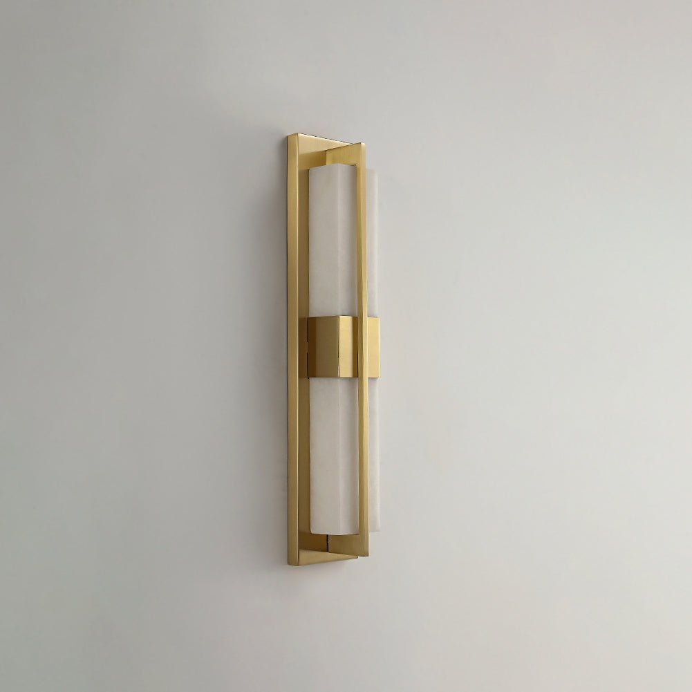 Caspian Alabaster Brass Wall Light