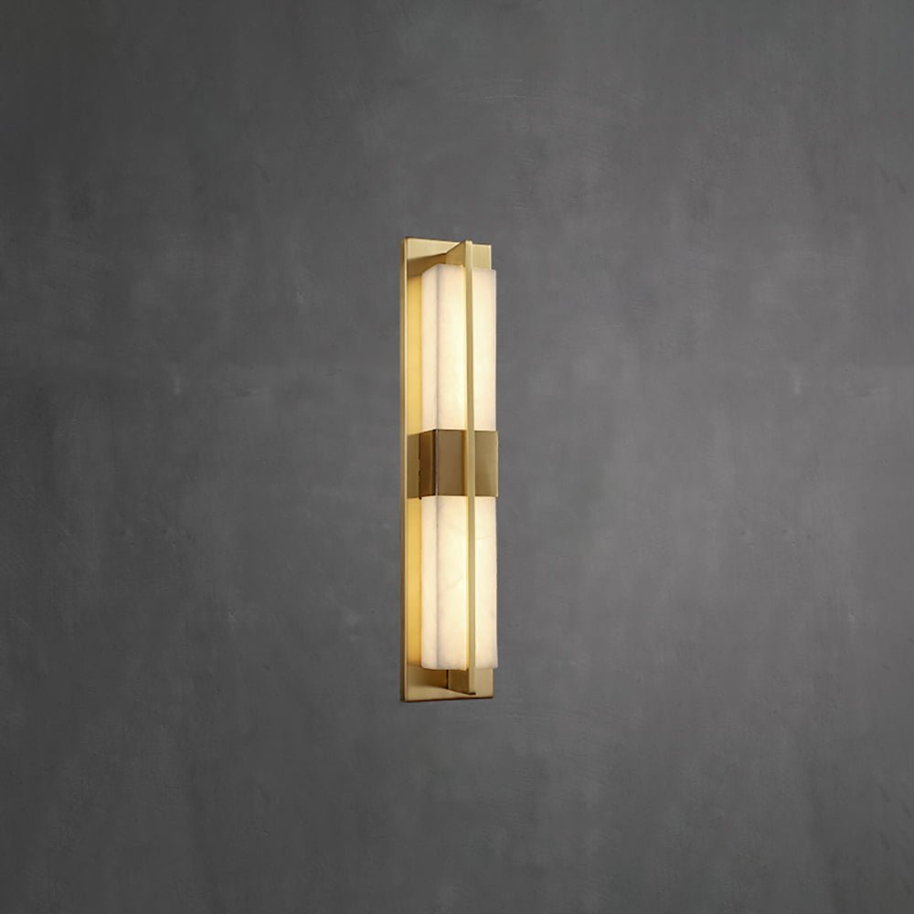 Caspian Alabaster Brass Wall Light