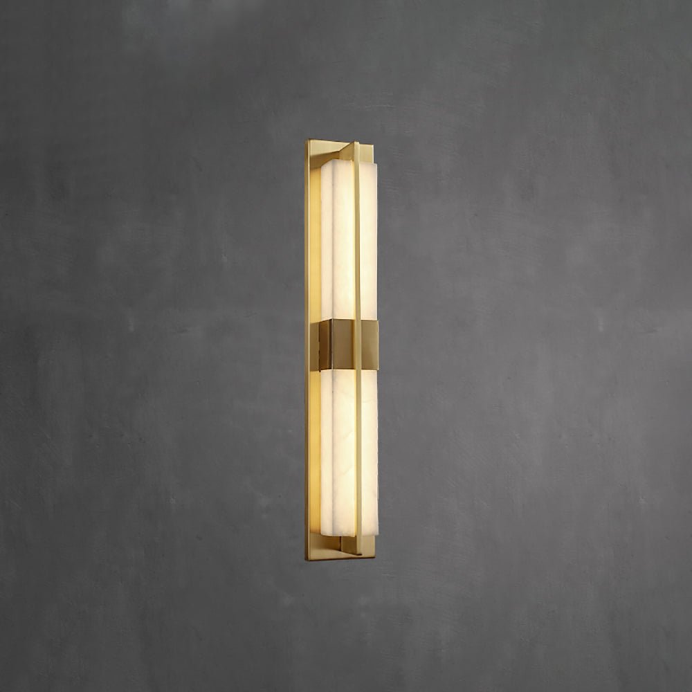 Caspian Alabaster Brass Wall Light
