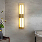 Caspian Alabaster Brass Wall Light
