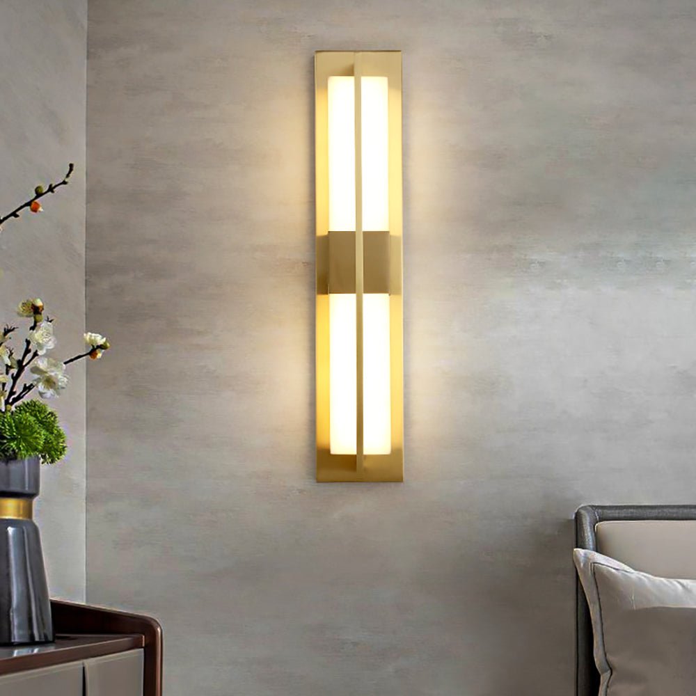 Caspian Alabaster Brass Wall Light