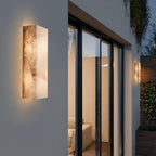 Orvian Wall Light Outdoore Minimalist in Alabaster - Kingsley Beaumont