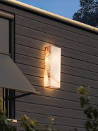 Orvian Minimalist Alabaster Outdoor Wall Light