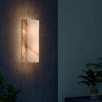 Orvian Wall Light Outdoore Minimalist in Alabaster - Kingsley Beaumont
