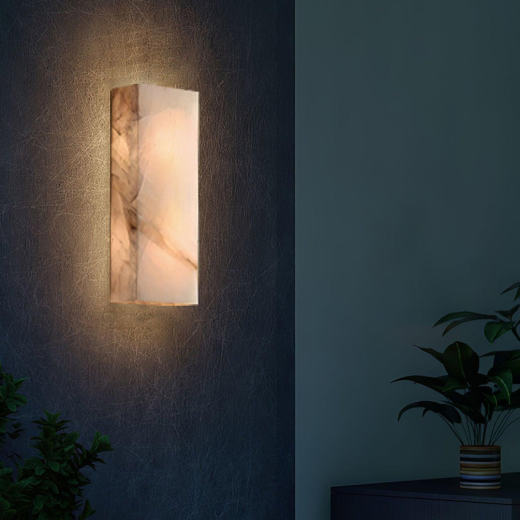 Orvian Wall Light Outdoore Minimalist in Alabaster - Kingsley Beaumont