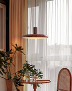 Pendant Lamp Frisbee Red Industrial Contemporary