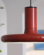 Pendant Lamp Frisbee Red Industrial Contemporary